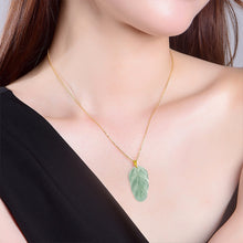 Natural Jade Pendant Leaf Jadeite Pendant