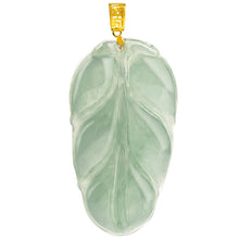 Natural Jade Pendant Leaf Jadeite Pendant