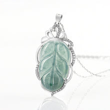 Natural Jade Pendant Leaf Jadeite Pendant