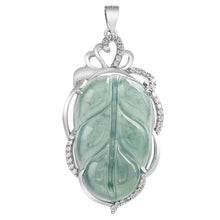 Natural Jade Pendant Leaf Jadeite Pendant