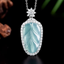 Natural Jade Pendant Leaf Jadeite Pendant