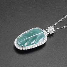 Natural Jade Pendant Leaf Jadeite Pendant