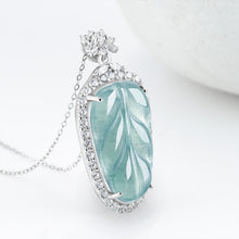 Natural Jade Pendant Leaf Jadeite Pendant