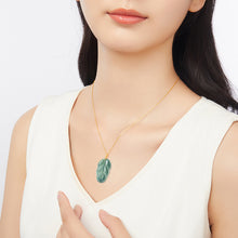Natural Jade Pendant Leaf Jadeite Pendant