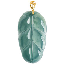 Natural Jade Pendant Leaf Jadeite Pendant