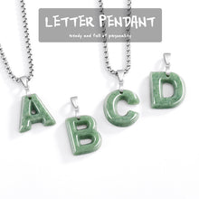 Natural Jade Pendant Letter Jadeite Pendant