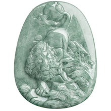 Natural Jade Pendant Lion Jadeite Pendant