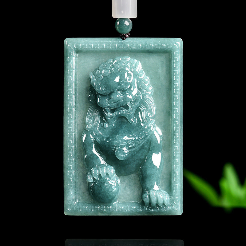 Natural Jade Pendant Lion Jadeite Pendant
