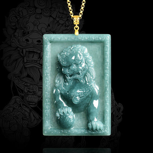 Natural Jade Pendant Lion Jadeite Pendant