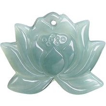 Natural Jade Pendant Lotus Jadeite Pendant