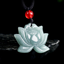 Natural Jade Pendant Lotus Jadeite Pendant