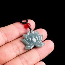 Natural Jade Pendant Lotus Jadeite Pendant