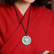 Natural Jade Pendant Lotus Jadeite Pendant