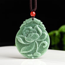 Natural Jade Pendant Lotus Jadeite Pendant