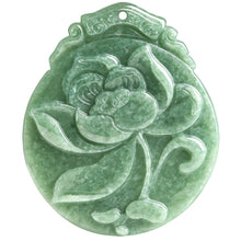 Natural Jade Pendant Lotus Jadeite Pendant