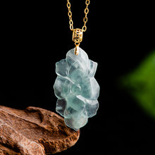Natural Jade Pendant Lotus Jadeite Pendant
