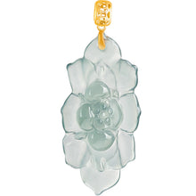 Natural Jade Pendant Lotus Jadeite Pendant