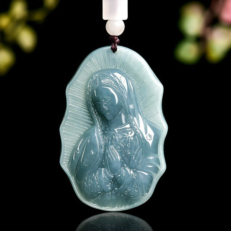 Natural Jade Pendant Mary Jadeite Pendant