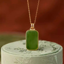 Natural Jade Pendant Nephrite Silver Pendant