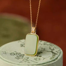 Natural Jade Pendant Nephrite Silver Pendant