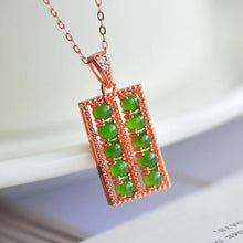 Natural Jade Pendant Nephrite Silver Pendant