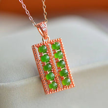 Natural Jade Pendant Nephrite Silver Pendant