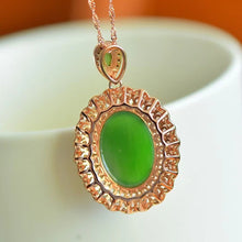 Natural Jade Pendant Nephrite Silver Pendant