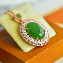 Natural Jade Pendant Nephrite Silver Pendant