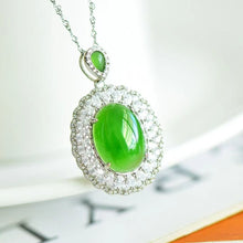 Natural Jade Pendant Nephrite Silver Pendant