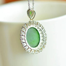 Natural Jade Pendant Nephrite Silver Pendant