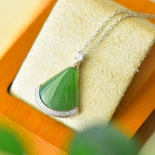 Natural Jade Pendant Nephrite Silver Pendant