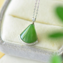 Natural Jade Pendant Nephrite Silver Pendant