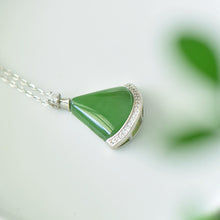 Natural Jade Pendant Nephrite Silver Pendant