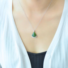 Natural Jade Pendant Nephrite Silver Pendant