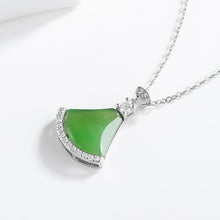 Natural Jade Pendant Nephrite Silver Pendant
