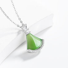 Natural Jade Pendant Nephrite Silver Pendant