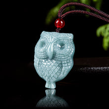 Natural Jade Pendant Owl Jadeite Pendant