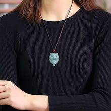 Natural Jade Pendant Owl Jadeite Pendant