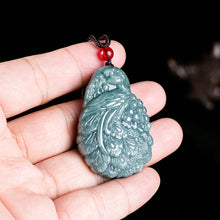 Natural Jade Pendant Peacock Jadeite Pendant