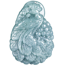Natural Jade Pendant Peacock Jadeite Pendant