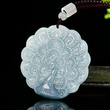 Natural Jade Pendant Peacock Jadeite Pendant
