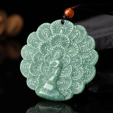 Natural Jade Pendant Peacock Jadeite Pendant