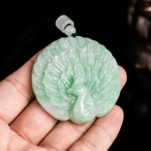 Natural Jade Pendant Peacock Jadeite Pendant