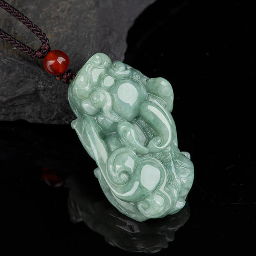 Natural Jade Pendant Pixiu Jadeite Pendant TUPT442