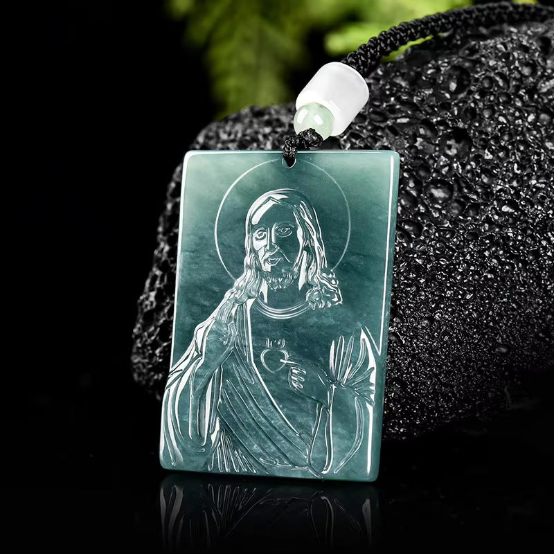Natural Jade Pendant Priest Jadeite Pendant