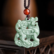 Natural Jade Pendant Qilin Jadeite Pendant