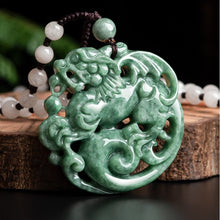 Natural Jade Pendant Qilin Jadeite Pendant