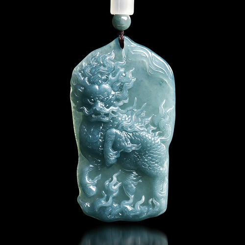 Natural Jade Pendant Qilin Jadeite Pendant