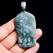 Natural Jade Pendant Qilin Jadeite Pendant
