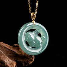 Natural Jade Pendant Rabbit Jadeite Pendant